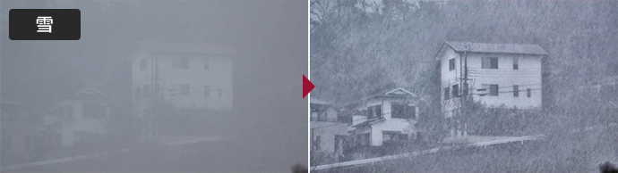 画像取込鮮明化ソフト LISr-Capture 鮮明化処理例 雪