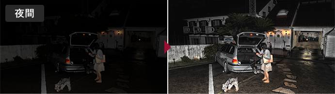 画像取込鮮明化ソフト LISr-Capture 鮮明化処理例 夜間