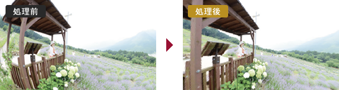 歪み補正例
